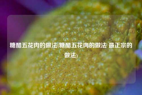 糖醋五花肉的做法(糖醋五花肉的做法 最正宗的做法)