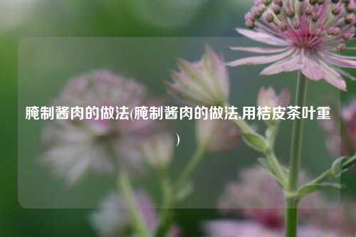 腌制酱肉的做法(腌制酱肉的做法,用桔皮茶叶重)