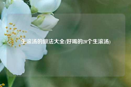 生滚汤的做法大全(好喝的20个生滚汤)