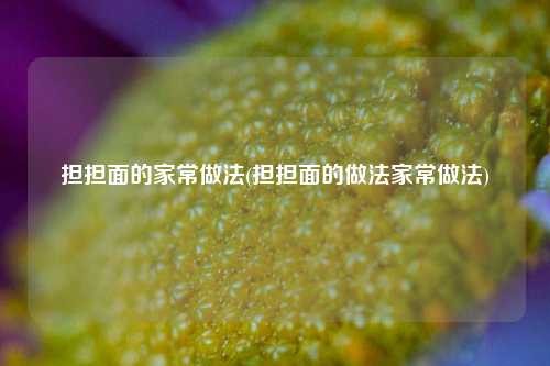 担担面的家常做法(担担面的做法家常做法)